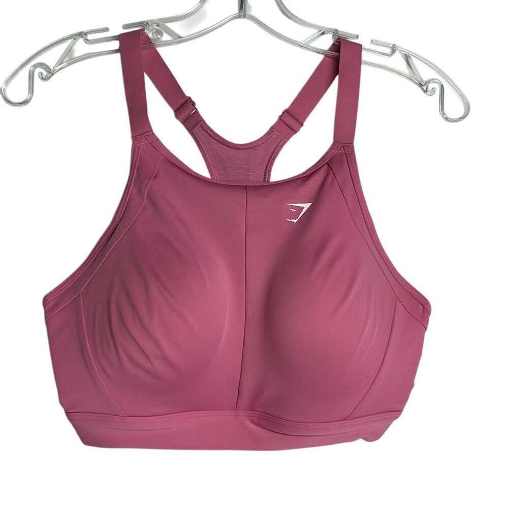Gymshark Women's High Support Sports Bra Pink Size DQ Racerback Activewear